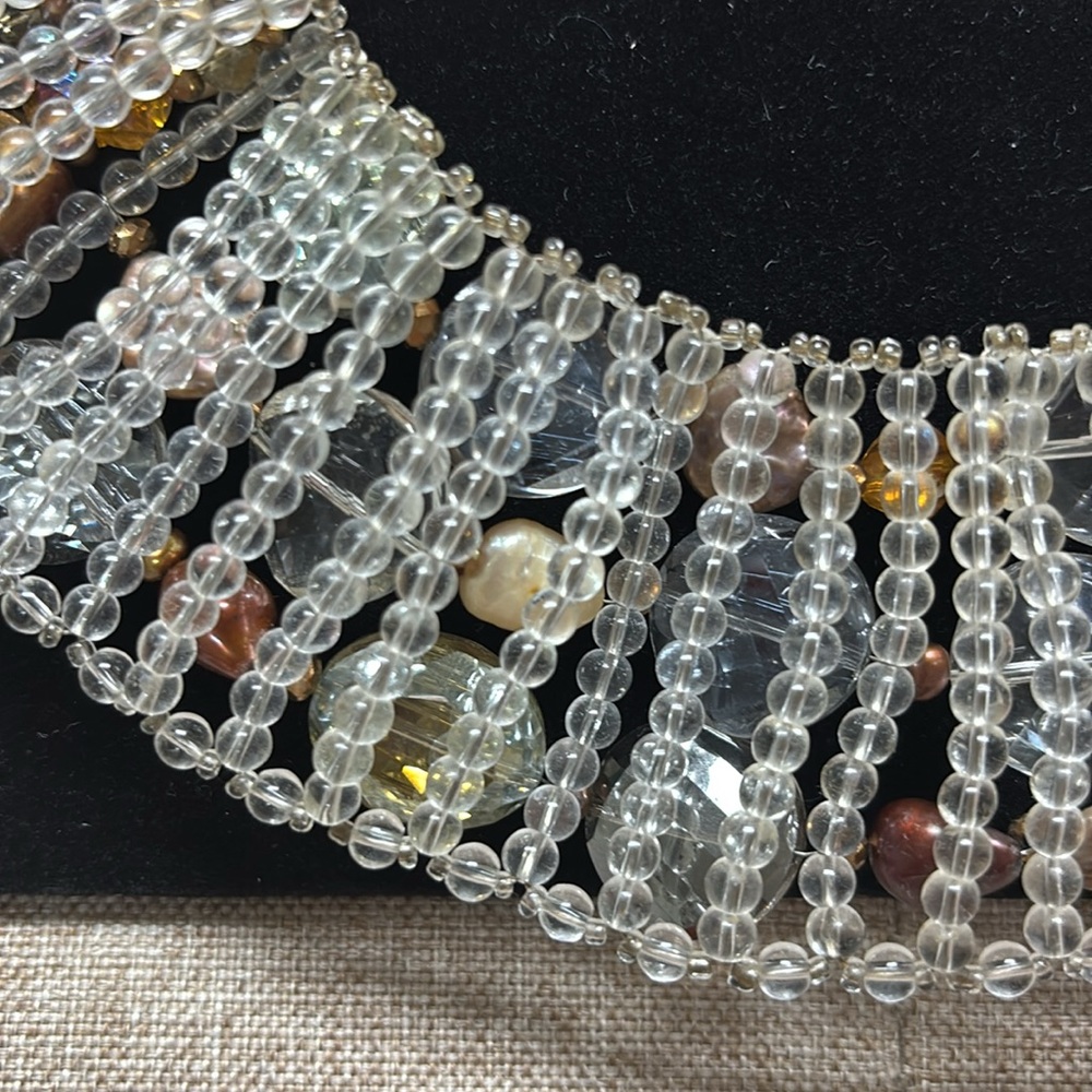 Exquisite Beaded Statement Necklace - image 3